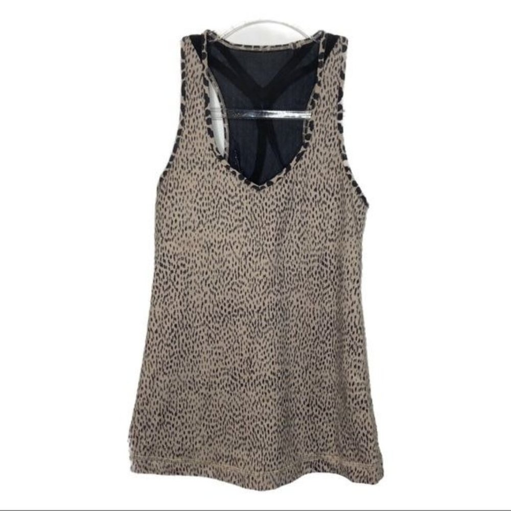 Lululemon Ace Cheetah Spot Print Racerback Tank Top Size 4